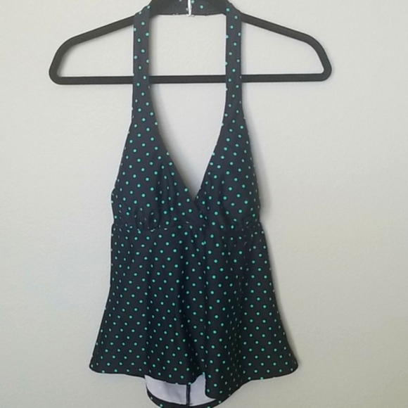 Speedo polka dot halter swim top size 14 - Picture 1 of 5